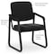 Officesource Value Collection Sled Base Guest Chair with Antimicrobial Vinyl Upholstery and Black Frame OSGS4906PBK - alternate 2